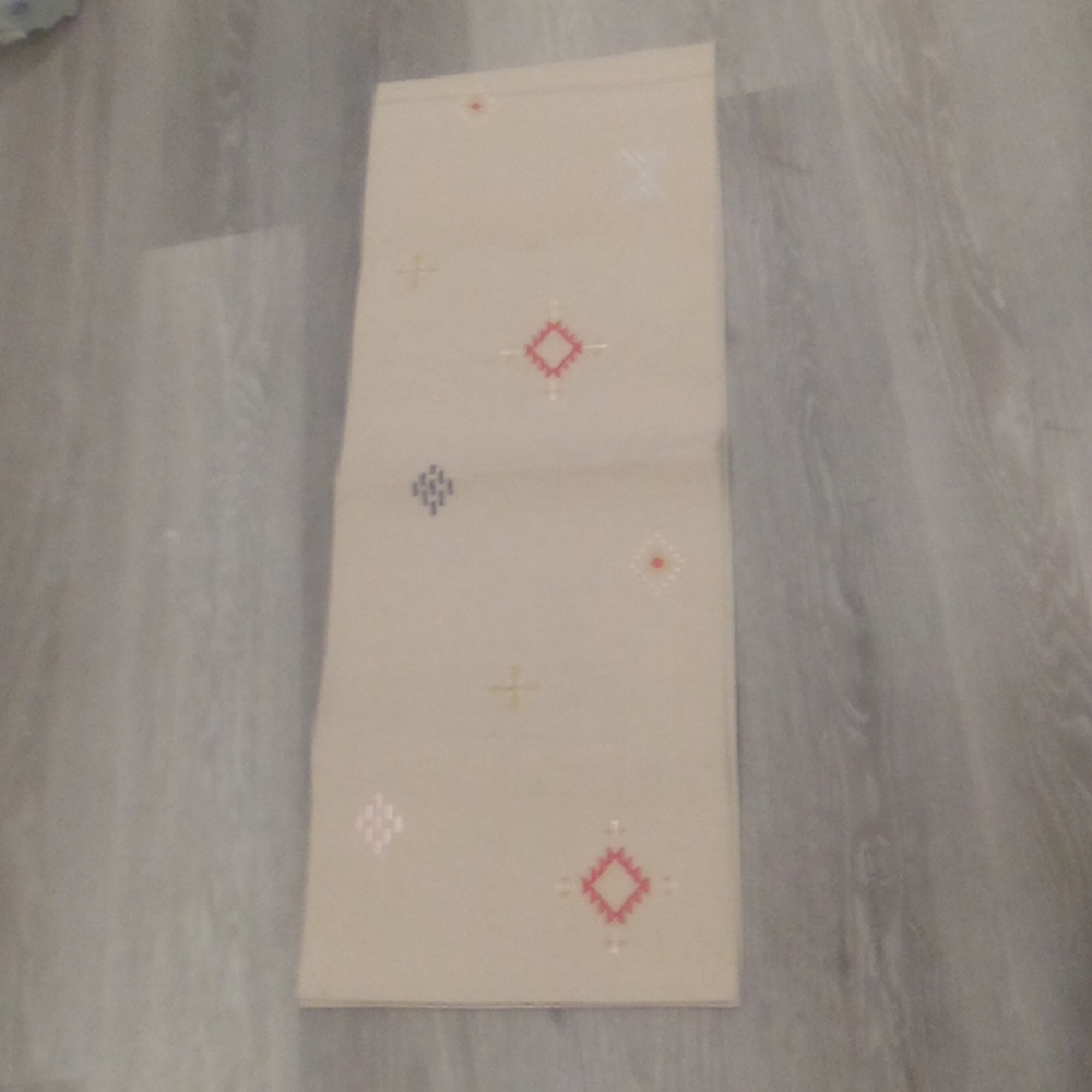 Table Runner Embroidered Aztec Print